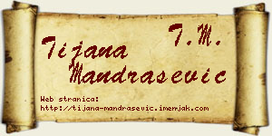 Tijana Mandrašević vizit kartica